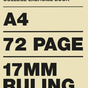 A4 72pg Exercise Book (17mm and Margin)